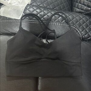 ALO Yoga Black Strappy Sports Bra